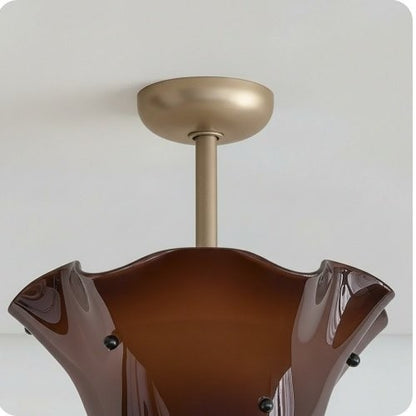 Catalina Contemporary Colored Glass Petal Fazzo Ceiling Light