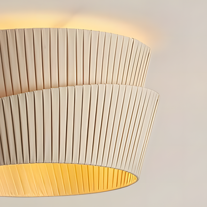 Mvari Modern Beige Pleated Fabric Ceiling Light