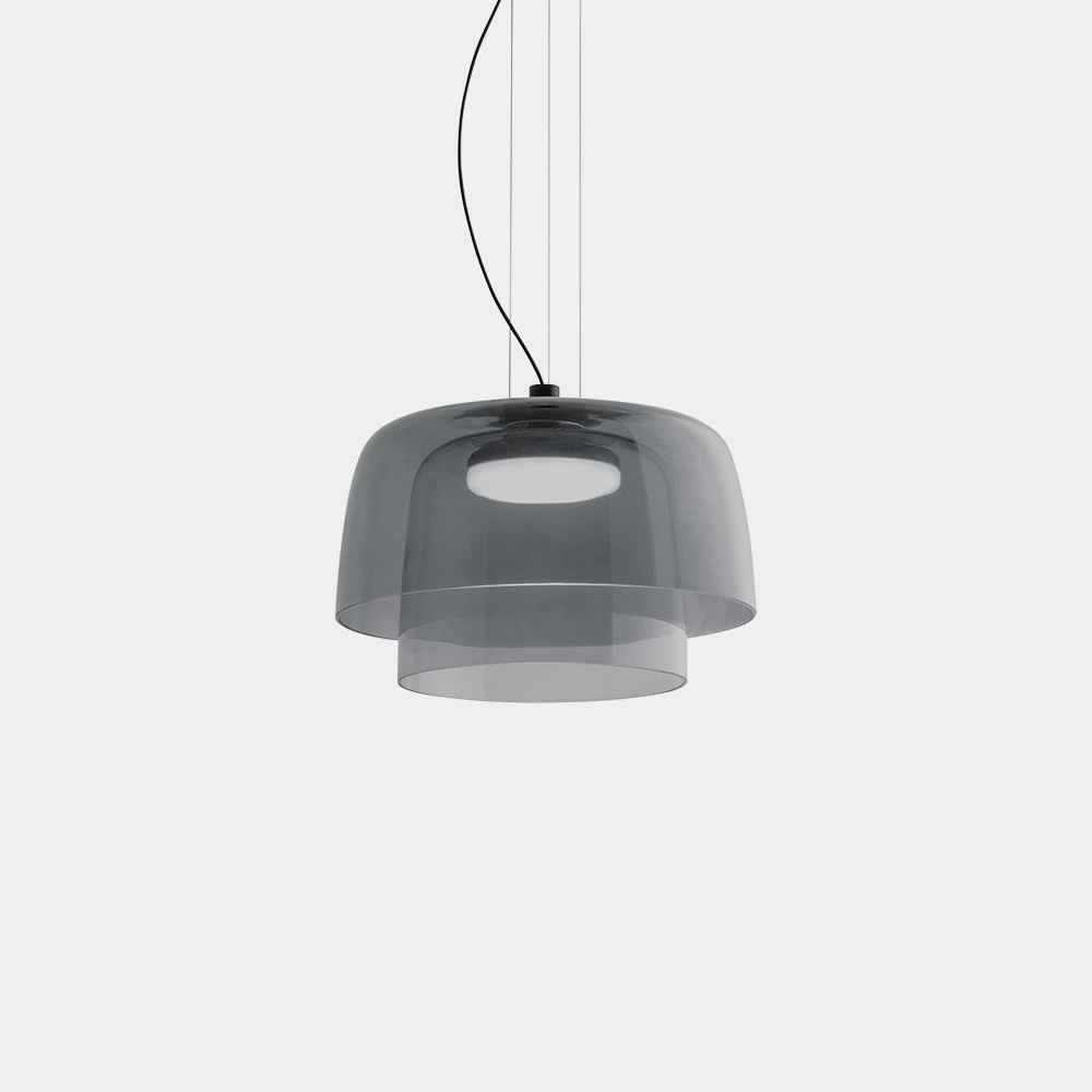 Zaire Bowl Shaped Layer Stained Glass Pendant Light
