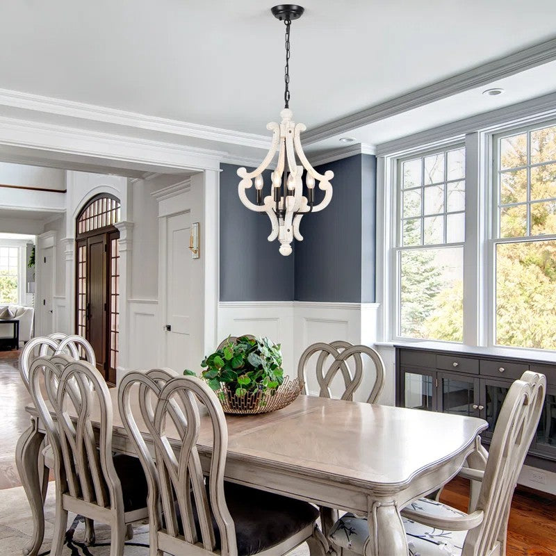 Astridina Rustic Antique Wooden French Country Chandelier