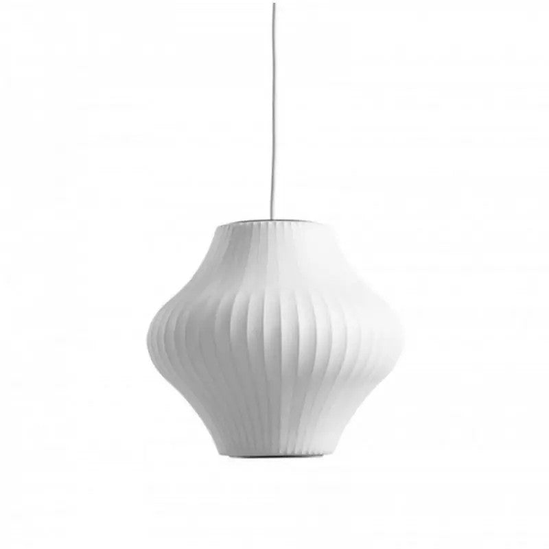 Giovanni White Silk Nelson Bubble Lamps