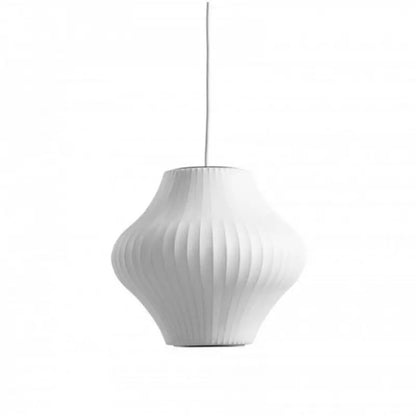 Giovanni White Silk Nelson Bubble Lamps