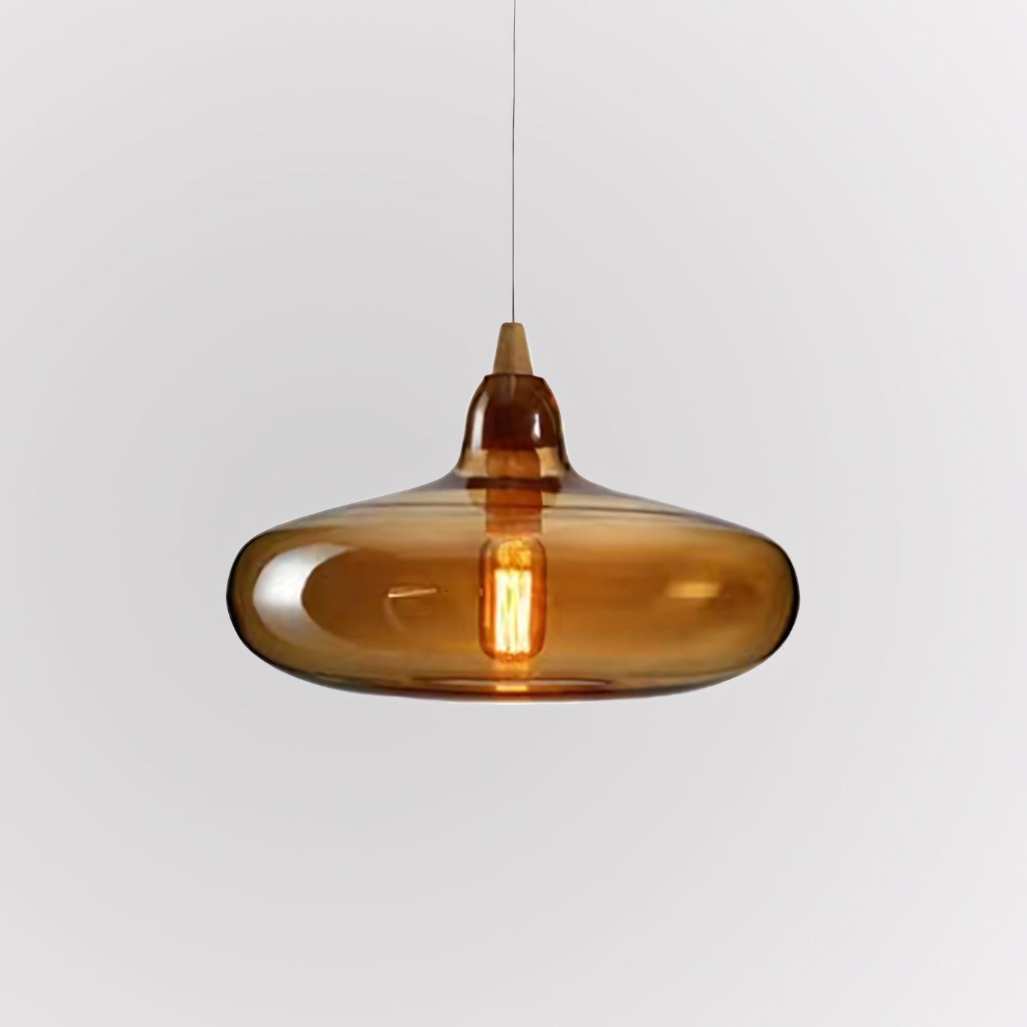 Zyren Modern Art Amber Glass Pendant Light