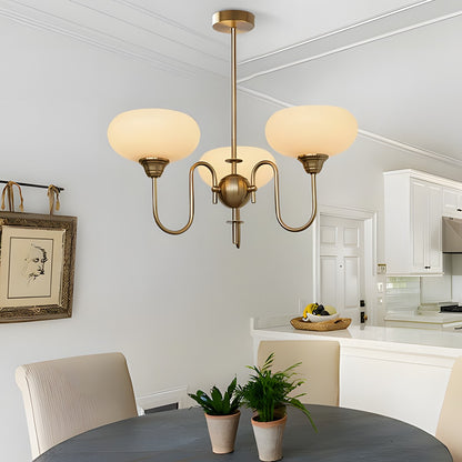 Luna Cream White Bubble Glass Chandelier