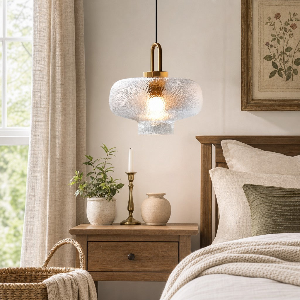 Cove Rustic Glass Metal Pendant Light