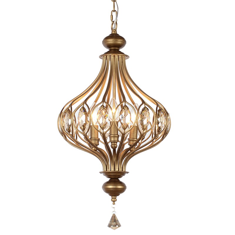 Keir French Luxury Retro Crystal Cage Chandelier