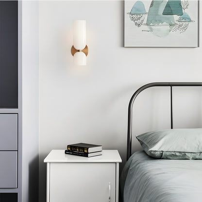 Trisia Modern Up Down Glass Wall Sconce