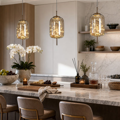 Atria Luxury Led Geometric Globe Sprinkle Pendant Light