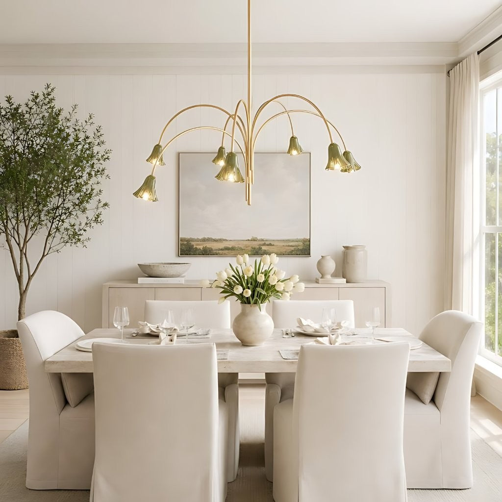 Fletcher Modern Colorful Floral Glass Fazzo Chandelier