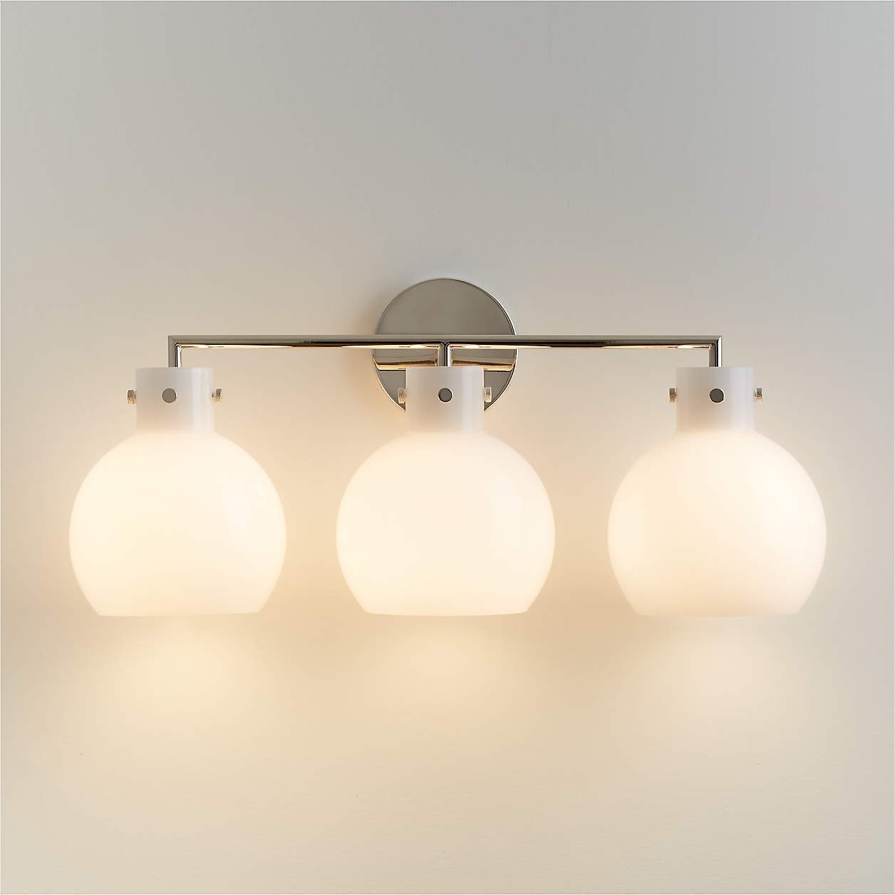 York Minimalist 3-Light Glass Globe Metal Wall Light