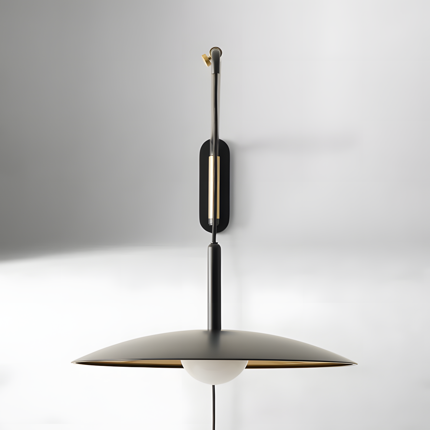 Cruz Minimalist Adjustable Plug-In Wall Sconce