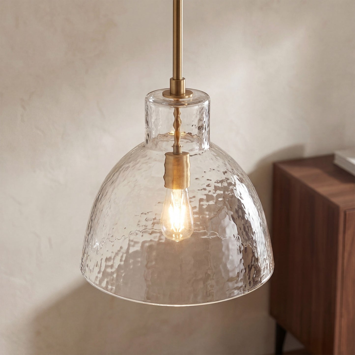 Keen Farmhouse Glass Dome Pendant Light