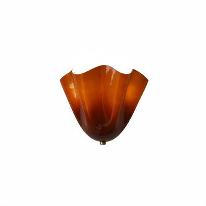 Kyrintha Mid-Century Skirt Shell Glass Fazzo Petalia Wall Sconce