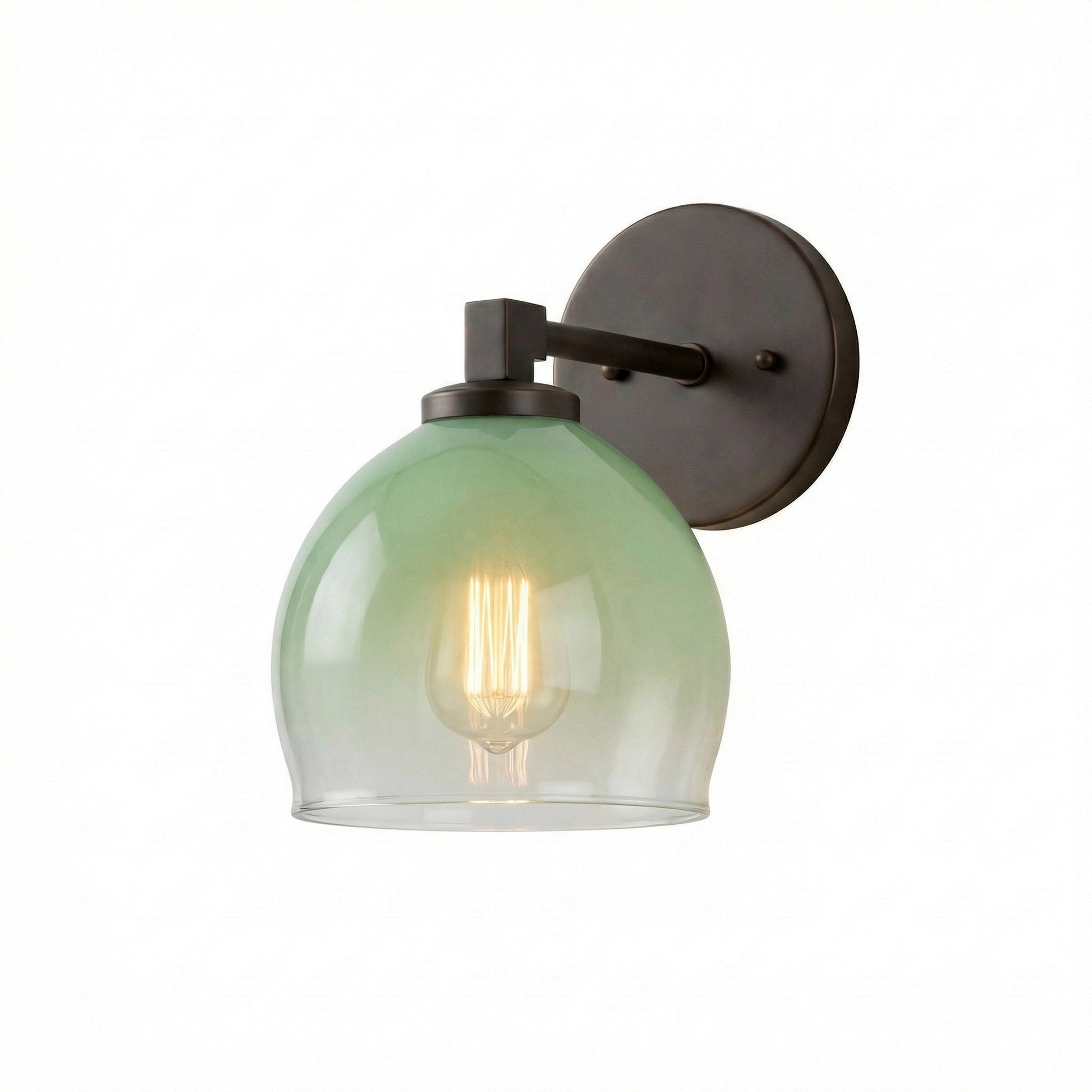 Conrad Vintage 3 Heads Bellflower Glass Wall Sconce