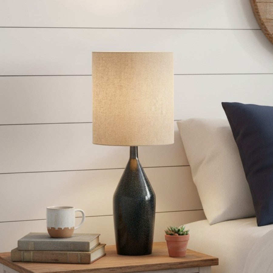Daphne Vintage Ceramic Linen Shade Table Lamp
