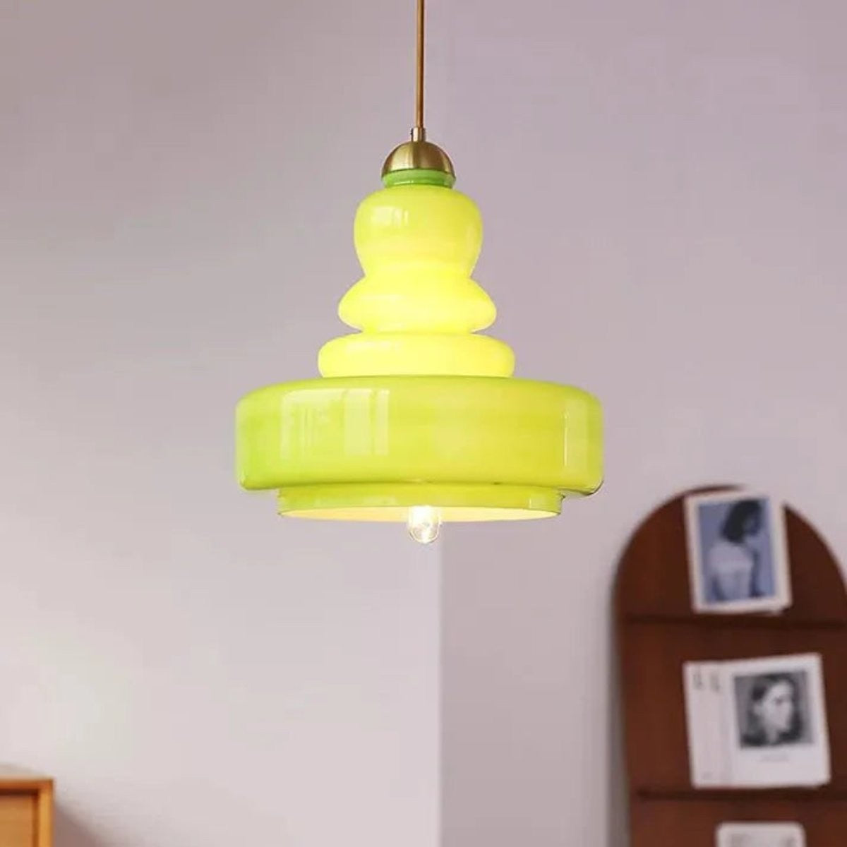 Carla Colorful Gourd Shaped Glass Shade Pendant Light