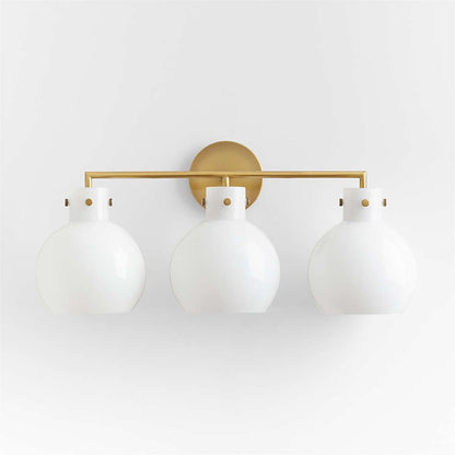 York Minimalist 3-Light Glass Globe Metal Wall Light