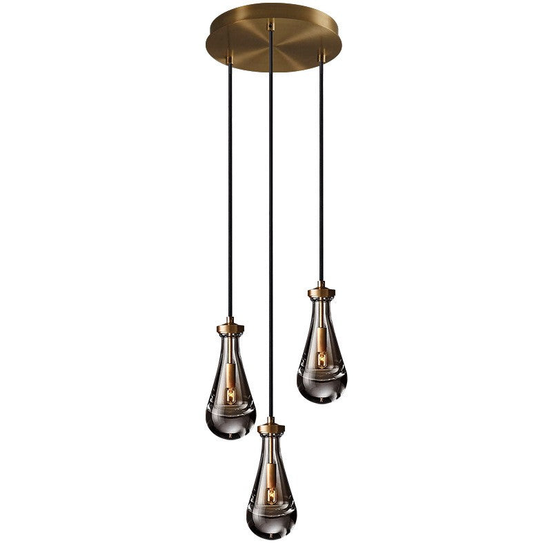Peregrine Modern All-copper Crystal Raindrop Linear Chandelier