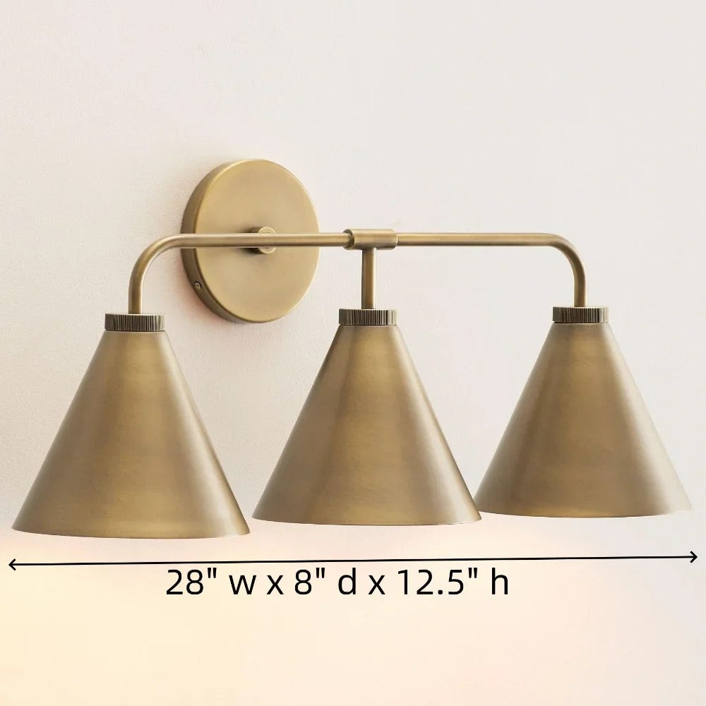 Kaelen Retro Cooper Cone Sconce Light