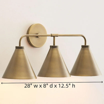 Kaelen Retro Cooper Cone Sconce Light