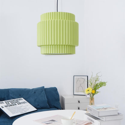 Brisby Striped Frosted Fluted Ceramic Pendant Light