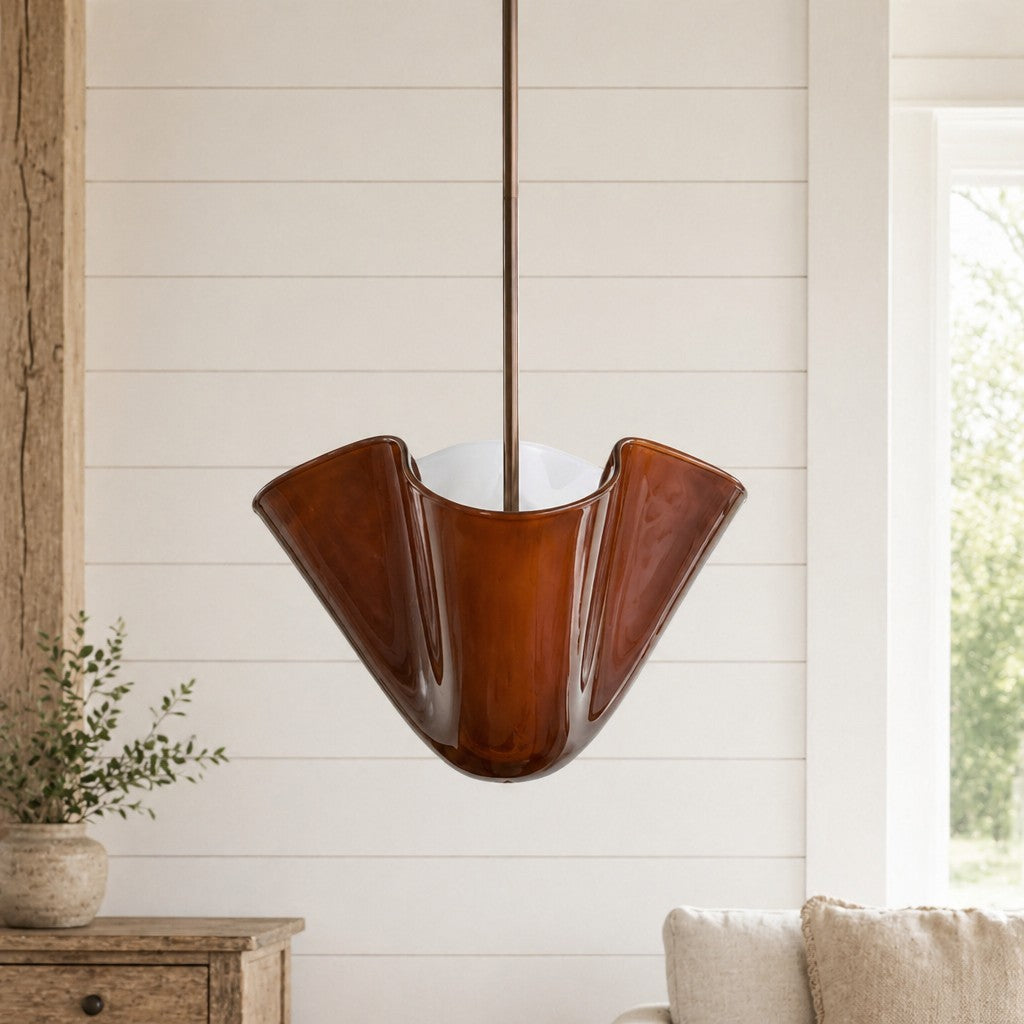 Franklin Modern Shell Glass Fazzo Pendant Light