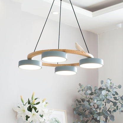 Myrithor Macarons Bird Woon Round Chandelier