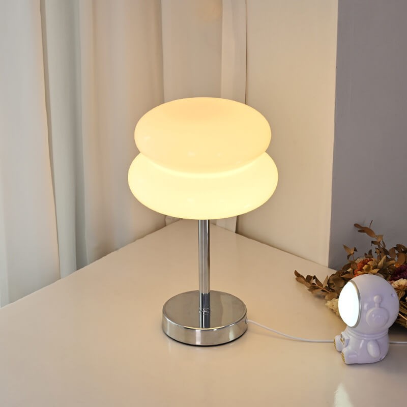 Josie Cream Glass Bauhaus Style Table Lamp
