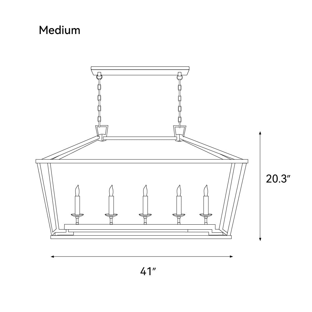 Aria Farmhouse Wrought Iron Lantern Chandelier Light