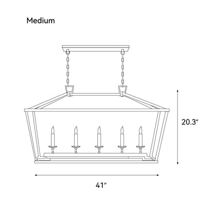 Aria Farmhouse Wrought Iron Lantern Chandelier Light