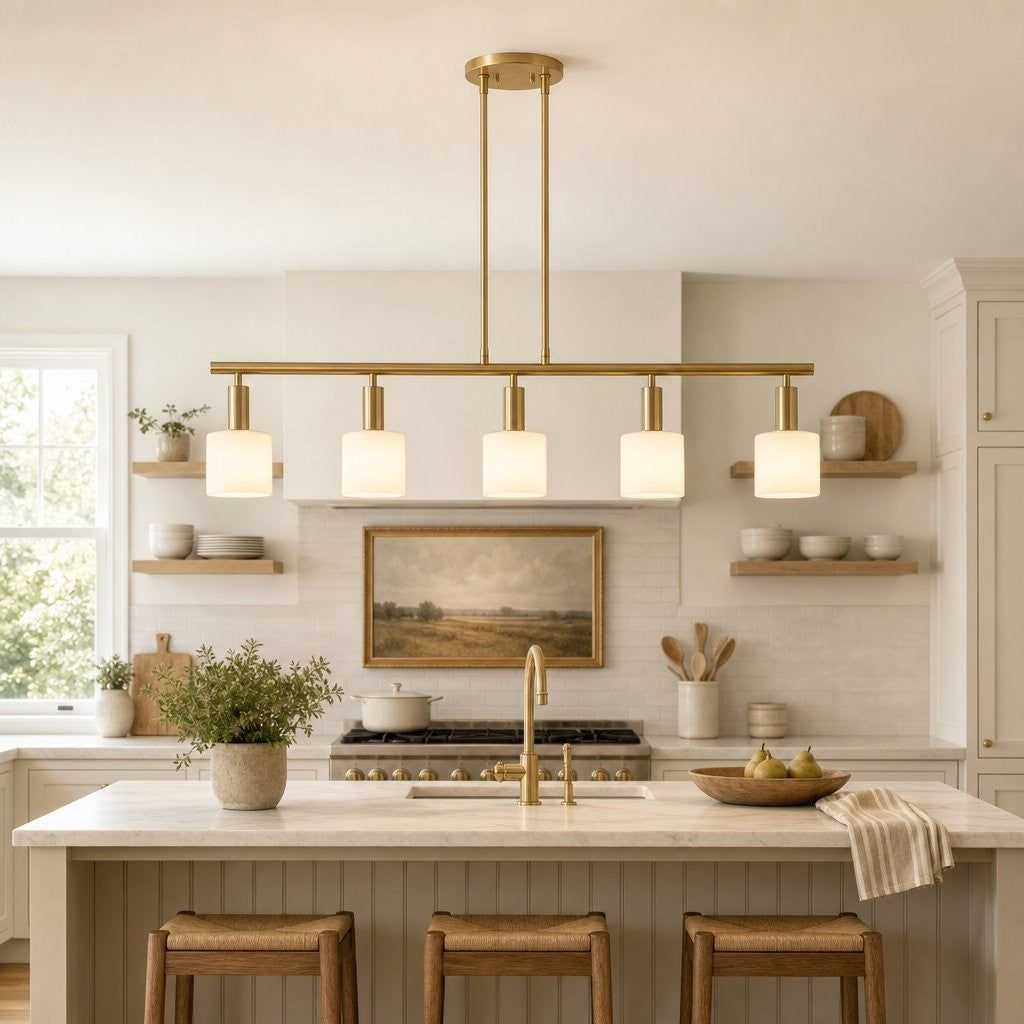 Aura Modern Linear Porcelain Chandelier