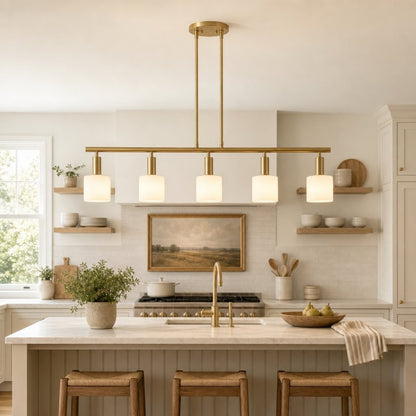 Aura Modern Linear Porcelain Chandelier