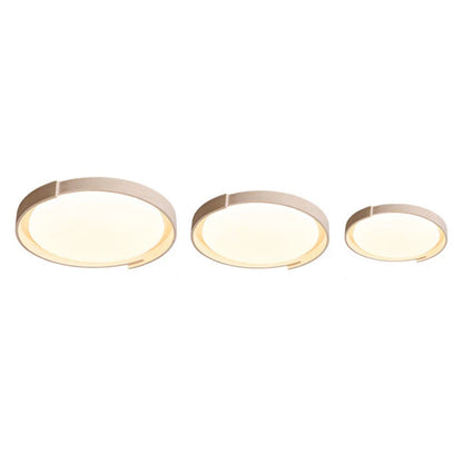 Jonathan Minimalist Round Travertine Stone Flush Mount Ceiling Light