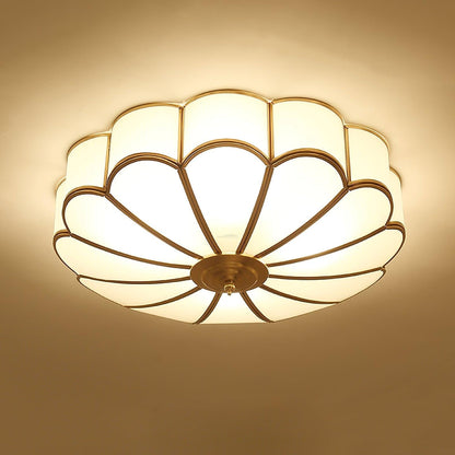 Eldor Gold Flower Shape Glass Recessed Ceiling Light
