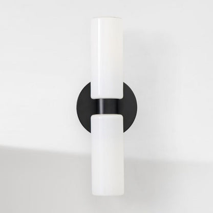 Sinclair Minimalist Glass Double Short Wall Light