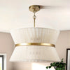 Emily Modern 4 Light Rope Shade Drum Chandelier