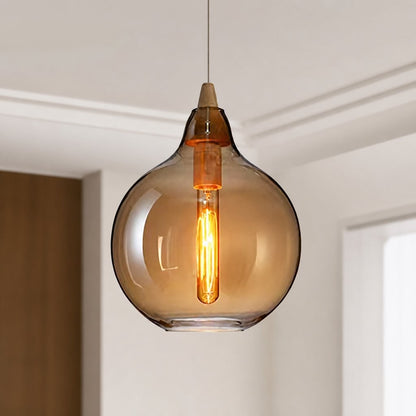 Zyren Modern Art Amber Glass Pendant Light