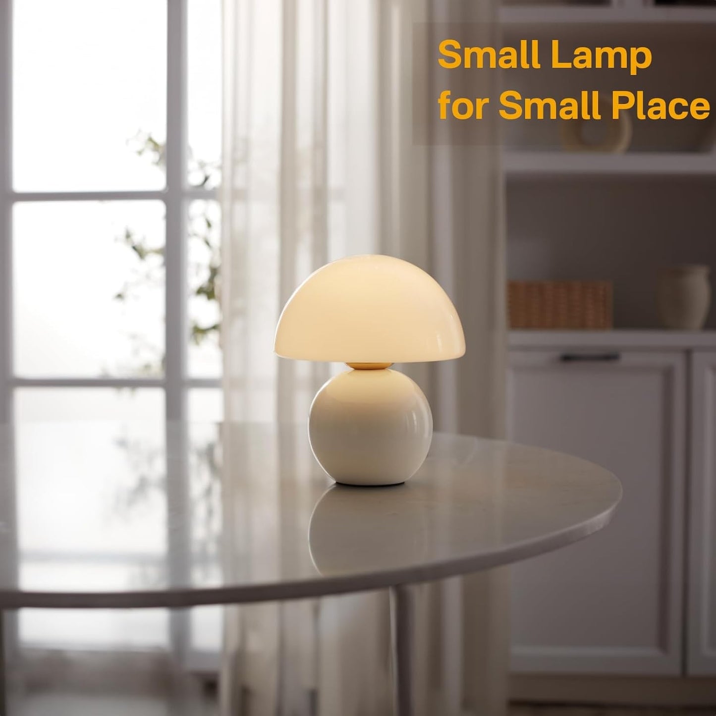 Evinth Mini Colorful Ceramic Base Mushroom Table Lamp