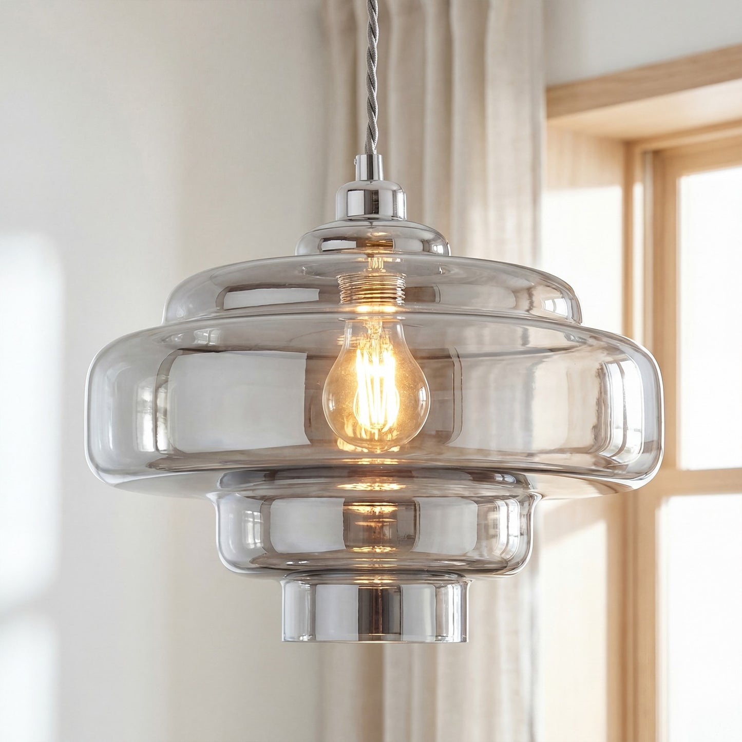 Yves Vintage Tiered Glass Pendant Light