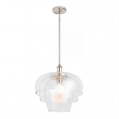Xena Scandinavian Layered Clear Glass Pendant Light