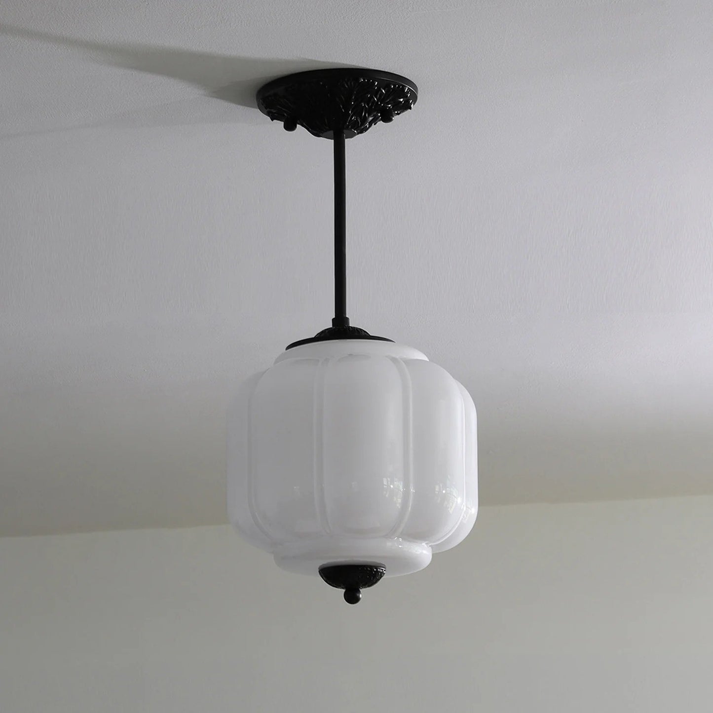 Conran Vintage Milk Glass Lantern Eloise Ceiling Light