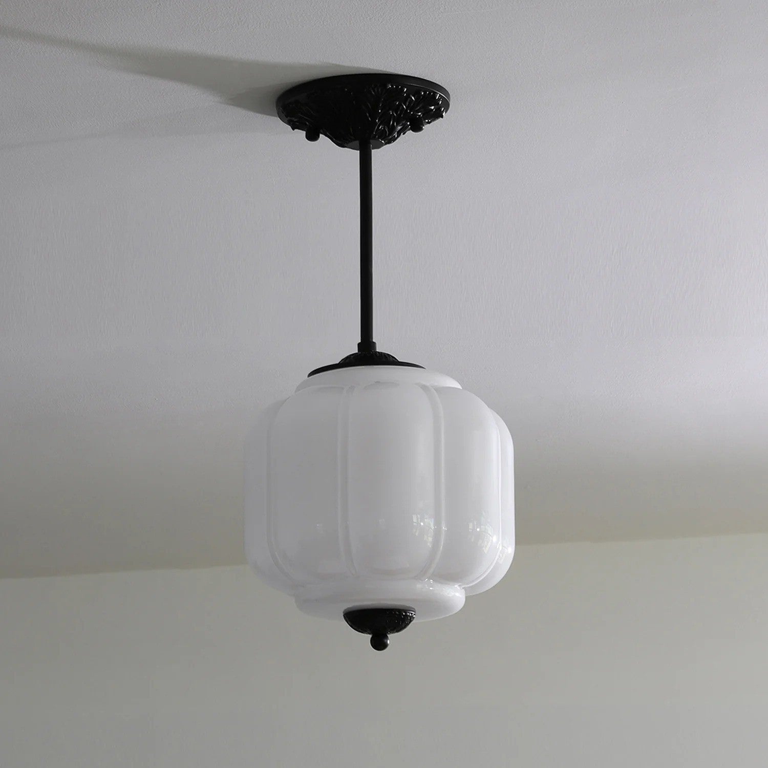Conran Vintage Milk Glass Lantern Eloise Ceiling Light