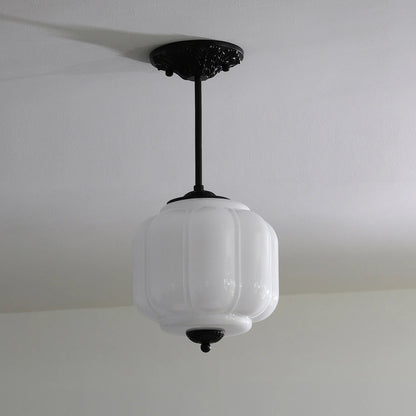 Conran Vintage Milk Glass Lantern Eloise Ceiling Light