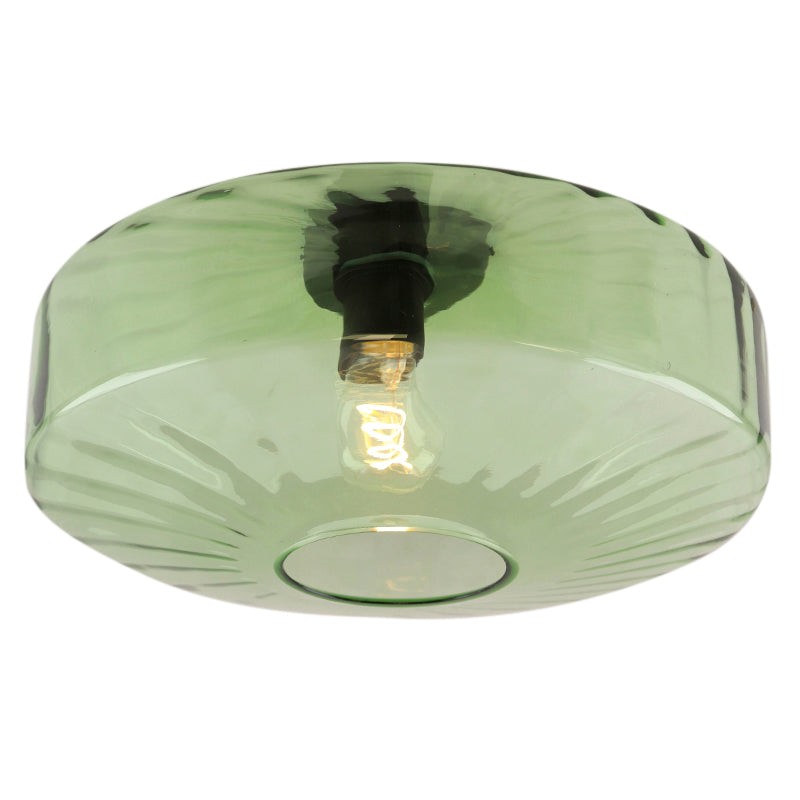 Ember Vintage Multi Color Water Ripple Glass Ceiling Light