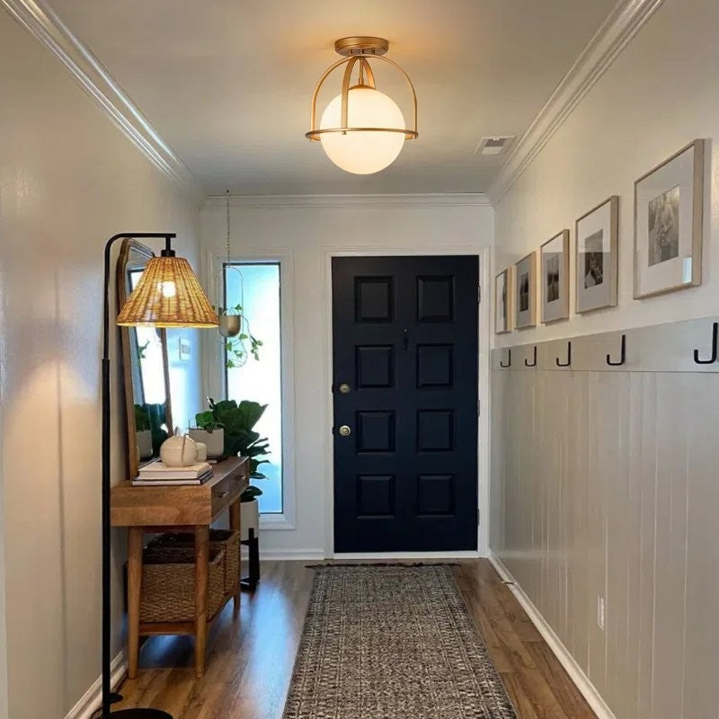 Aurea Vintage Globe Flush Mount Ceiling Light