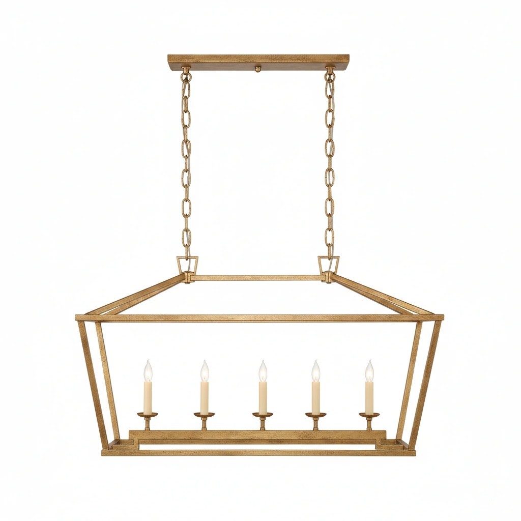 Aria Farmhouse Wrought Iron Lantern Chandelier Light