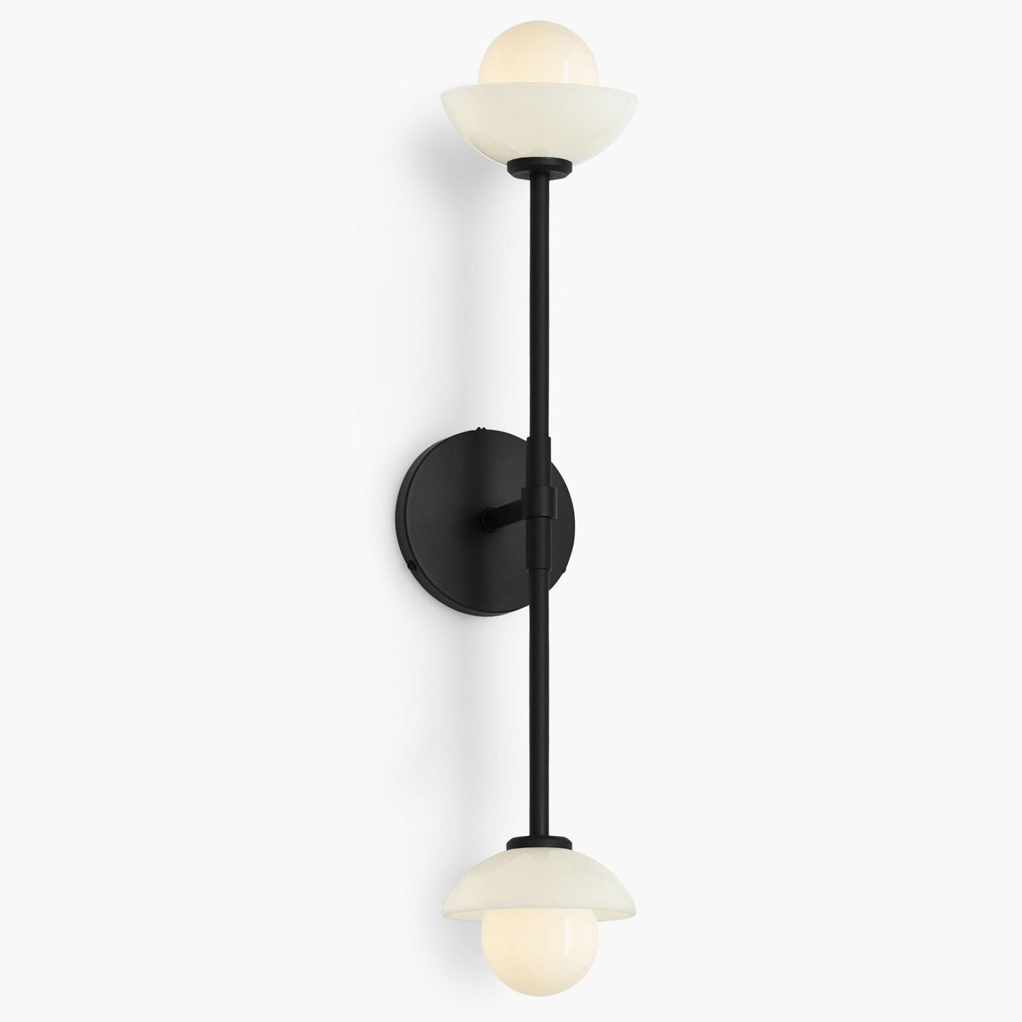 Brianna Farmhouse Alabaster Double Globe Sconce