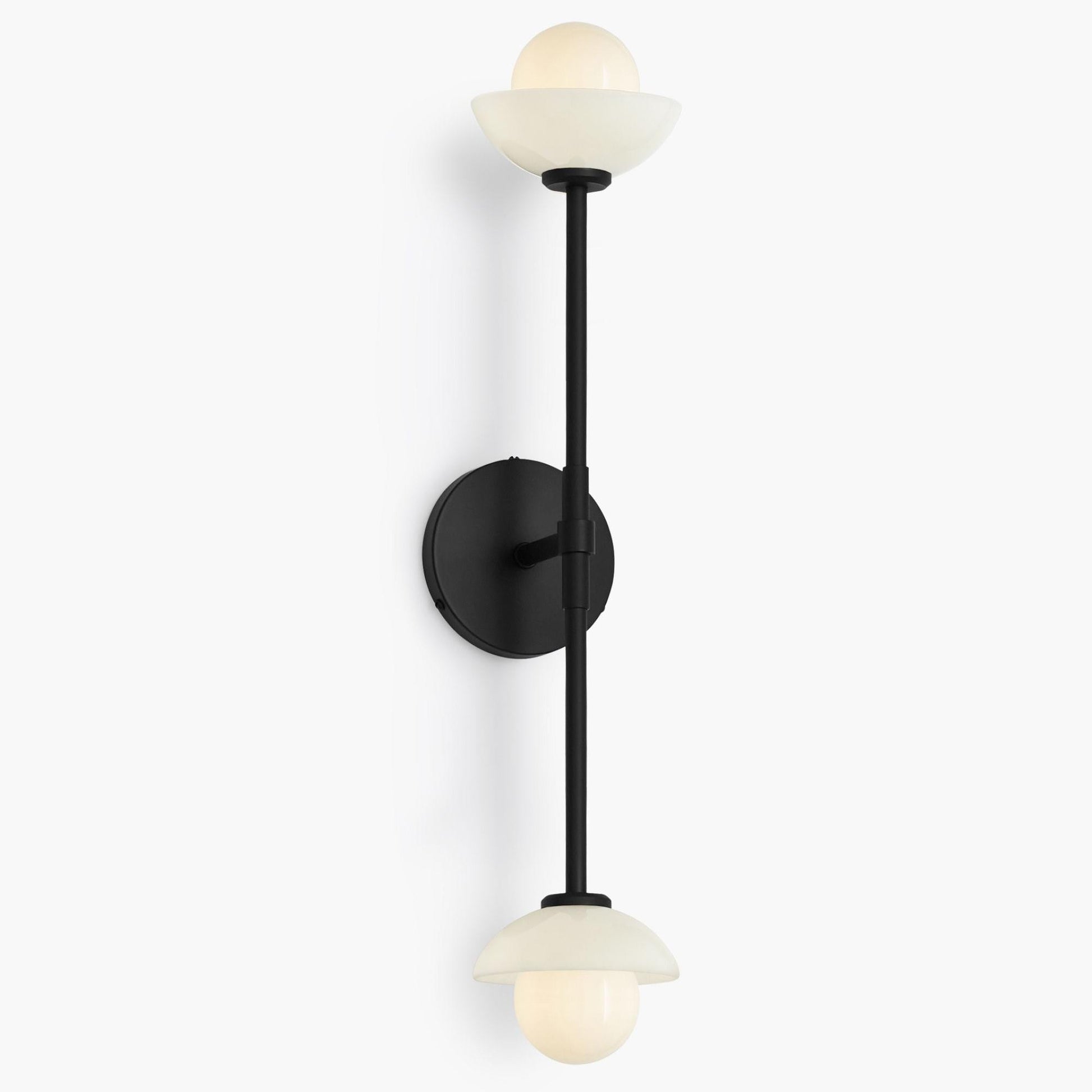 Brianna Farmhouse Alabaster Double Globe Sconce
