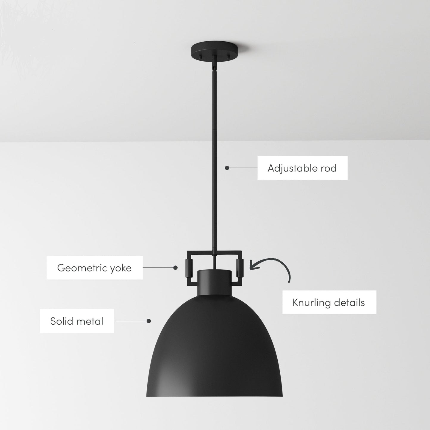 Hazel Industrial Style Metal Shade Pendant Light
