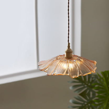 Callista Retro Lotus Creative Glass Pendant Light